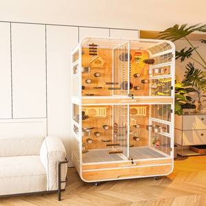 Grande <span class=keywords><strong>cage</strong></span> à oiseaux en acier inoxydable, <span class=keywords><strong>cage</strong></span> spacieuse pour perroquets de grande taille comme les araçais/les perroquets gris - Product Image 1