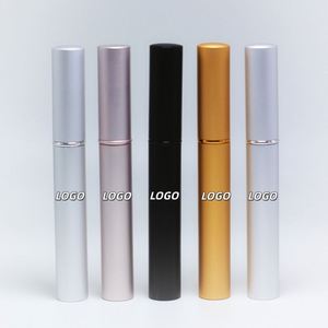 Custom Silver Gold <b>Aluminum</b> Eyeliner Tubes <b>Container</b> Packaging 5ML Empty Eyelash Growth Liquid Serum Tube With Brush - Product Image 1