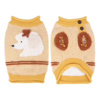 Pull sans manches pour animaux de compagnie, vente en gros, tricot 3D rétro américain pour petits chiens