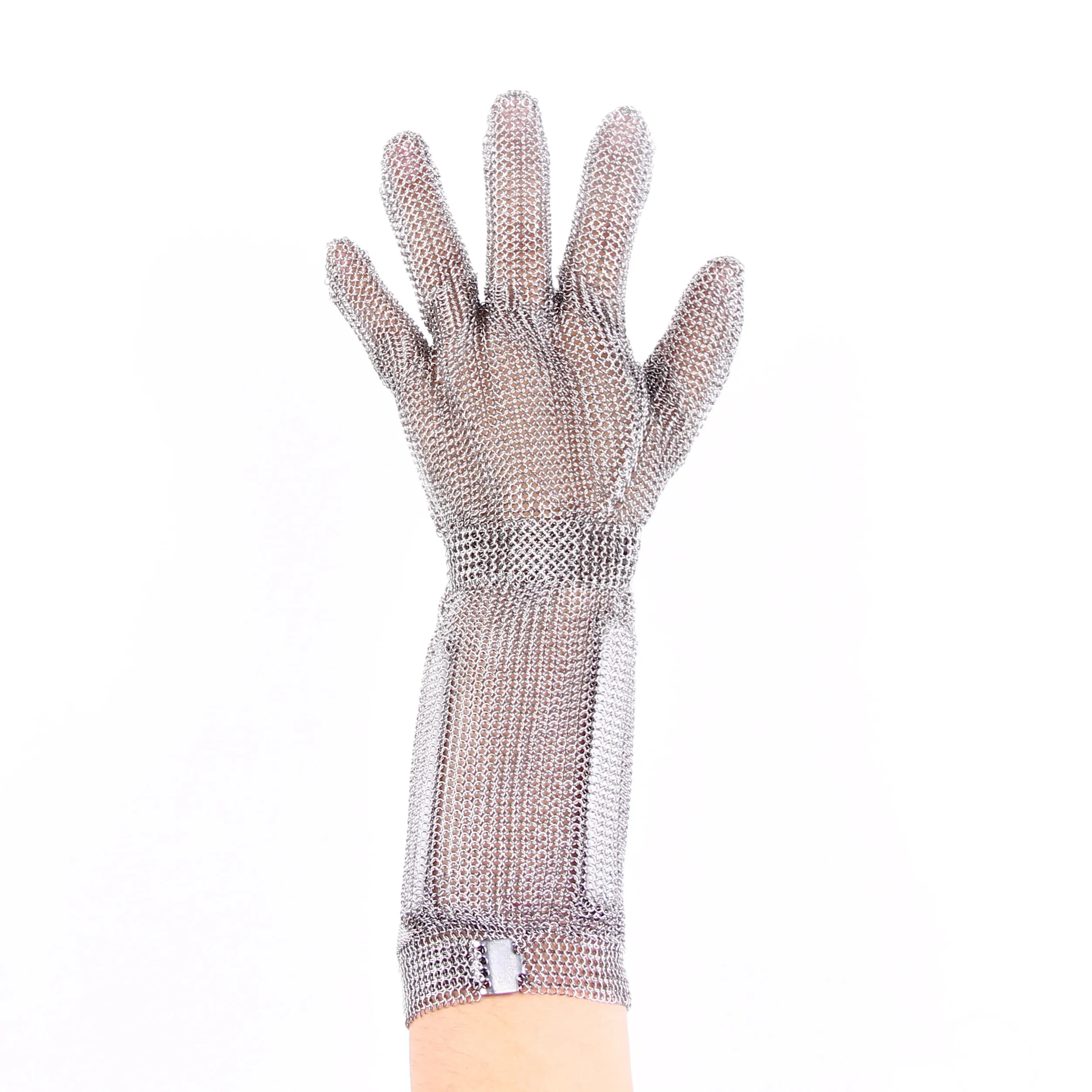 Sarung tangan Stainless Steel, sarung tangan besi anti karat, sarung tangan panjang, jaring kawat logam, sarung tangan anti potong, sarung tangan kelas makanan 316