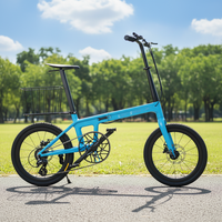 Vélo pliant en fibre de carbone ultra-léger et durable de 20 pouces, technologie Light Shark, 7 vitesses, frein à disque, protection UV, trajets urbains