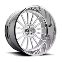 Roues de camion double forgées XL Jantes en alliage tout-terrain 4x4 polies au chrome de 16 à 22 pouces pour camionnettes Concave Swirl Billet Jante