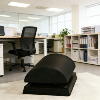 Repose-pieds en velours pour bureau à domicile, en mousse à mémoire de forme, amovible, écologique, avec fonction de soulagement de la pression sur les jambes