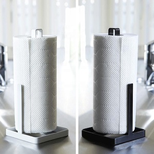 Black painting kitchen tissue paper holder stand paper towel holder