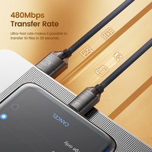 Toocki Hot Bán thông minh USB để Loại C Cáp 6A USB C nhanh chóng sạc cáp 66W USB-C Cáp dữ liệu bện cho Samsung Huawei - Product Image 4