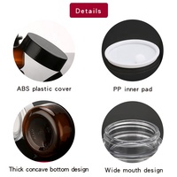 Pot vide en plastique de crème de Gel de soin de peau de 30G Double couche vide de crème de visage ronde ambre pots en plastique de cosmétique