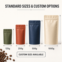 Empaque de 250g para Granos de Café para Tostadores de Café Especializado y Colecciones de Marca Privada
