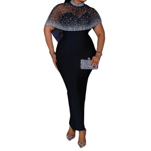 Nuevo Vestido Elegante Sin Mangas para Mujer con Capa de Lentejuelas, Vestidos de Noche de Moda - Product Image 1