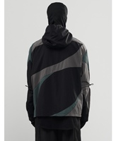 Conception personnalisée de luxe Vestes à capuche en polyester Coah en vrac coupe-vent léger en nylon pour hommes