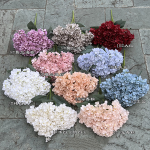 Hortensia Artificial Natural Realista Real Touch Faux Large <span class=keywords><strong>5</strong></span> Head Home Party Boda al aire libre Día de San Valentín Mesa de decoración de Pascua - Product Image 2