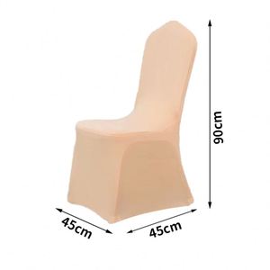 Housses de chaise extensibles en spandex noir de Chine, couleur beige pour Noël, pour chaises de mariage - Product Image 3
