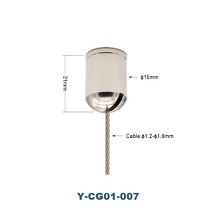 40 mét nickel-mạ dưới Cáp Exit thép không gỉ chiếu sáng hệ thống treo Kit hệ thống vật liệu đồng thau dây Gripper Cable Clips - Product Image 3