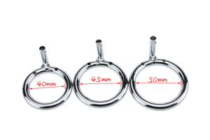 กรงไก่สเตนเลสพร้อมกรงล็อคอวัยวะเพศชายเซ็กซ์ทอยอุปกรณ์พรหมจรรย์สำหรับผู้ชาย - Product Image 6