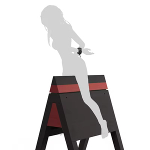 เก้าอี้เซ็กซ์ปรับระดับได้สีดำสำหรับเฟติช BDSM ใช้สำหรับเกมอีโรติกและการใช้งานในดันเจี้ยน - Product Image 4