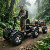Scooter tout-terrain 4x4 robuste, vitesse maximale de 80 km/h, moteurs de 8000 W, batterie 76 V 59 Ah, suspension indépendante à ressorts sur les 4 roues
