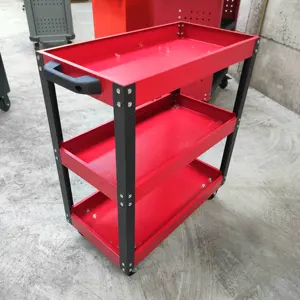 Tool Cabinet Set With Metal Drawers Movable Tool Cart Stainless Steel Workshop Tool Cabinet
