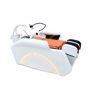 Kisen Nouveau Design Bac à shampoing de salon et table de soin capillaire, design moderne et lumineux, pour personnes corpulentes - Product Image 1
