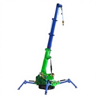 Nouvelle grue araignée hydraulique chinoise de 3 tonnes pour travaux extérieurs, avec câble en acier, pour usage domestique, restaurants, hôtels et commerce de détail