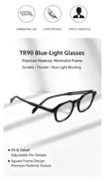 Monture de lunettes en TR90 de qualité supérieure avec noyau filaire CP, anti-lumière bleue, pour verres de prescription – Vente en gros