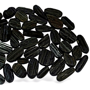Wholesale <b>Black</b> Tourmaline Druzy Cabochon Loose Gemstone Healing Flat Back Jewelry Making - Product Image 1