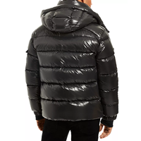 Veste d'hiver rembourrée en duvet imperméable, légère et surdimensionnée, avec design et logo personnalisés en impression puff, pour homme.