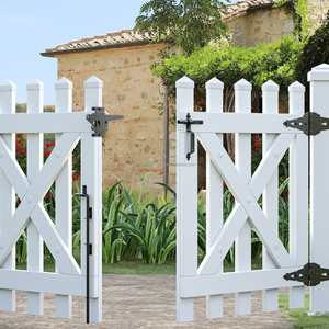 Loquet de portail à levier automatique à gravité avec poignée pour portes extérieures en bois/PVC, stock local US - Product Image 6
