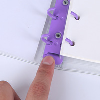 Agenda personnalisé à feuilles mobiles, joli planificateur avec couverture transparente en PVC, mini classeur à 3 anneaux