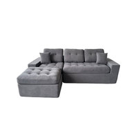 Canapé modulaire en forme de L avec ottoman, combinaison libre, canapé en tissu pour salon, meubles de maison