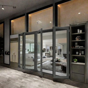 Porte battante en aluminium de qualité supérieure, isolation phonique et thermique, fonctionnement manuel, design moderne, étanche, pour chambre à coucher, hôtel et villa - Product Image 2