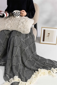 Sọc dệt kim chăn cho người lớn thích hợp cho mềm mại và thoải mái sử dụng ngoài trời ARD - Product Image 4