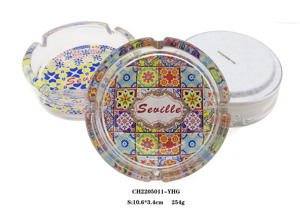 Cenicero de cristal de estilo bohemio de 10,6 cm de la <span class=keywords><strong>ciudad</strong></span> de <span class=keywords><strong>Sevilla</strong></span>, soporte para cigarros/cigarrillos con 3 ranuras, precio de fábrica - Product Image 4