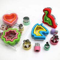 Emporte-pièces écologiques en acier inoxydable 12 pièces pour enfants - Formes cœur, étoile, dinosaure pour pain, biscuits, fruits et légumes