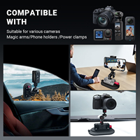 Support de voiture à ventouse ovale personnalisable de 6 pouces en alliage d'aluminium CNC pour caméra Insta360, qualité industrielle, OEM ODM sur mesure