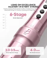 Machine PMU sans fil certifiée CE Biomaser U1 Pro, 6 niveaux de réglage de la course (2,0-3,5 mm), longue durée de vie de 12 heures pour sourcils, lèvres et eye-liner