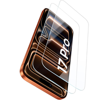 Usine personnaliser 0.33mm 2.5d hd clair 9H anti-rayures protecteur d'écran en verre trempé pour IPhone 15 16 17 Pro Max & 17 Air