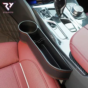 ZY 컵 홀더가있는 자동차 콘솔 보관 주최자 용 맞춤형 카시트 틈새 필러 주최자 액세서리