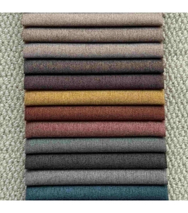 Tissu en polyester 100% imitation lin tissé 260 g/m², principalement utilisé pour les canapés et la tapisserie de meubles. - Product Image 2