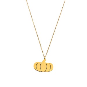 Collar de Acero Inoxidable con Temática de Halloween, Colgante de Calabaza, Fantasma y Calavera, Joyería para Fiestas, Chapado en Oro de 18K, Collares con Dijes de Dibujos Animados - Product Image 5