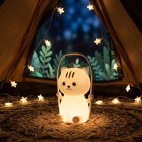 Nouvelle Lampe LED en forme de chat Kawaii souple et rechargeable par USB 2026 pour la décoration de chambre à coucher et de chevet