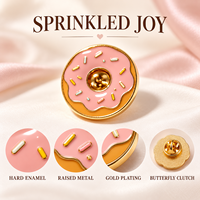 Hersteller OEM Großhandel Moderne Rosa Donut-Geschenkbox Anpassbare Metall-Emaille-Box mit Mengenrabatt