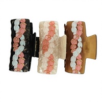 Nouvelle pince à cheveux en acétate de style japonais et coréen, accessoire floral enroulé pour cheveux printemps-été, cadeau idéal pour les filles
