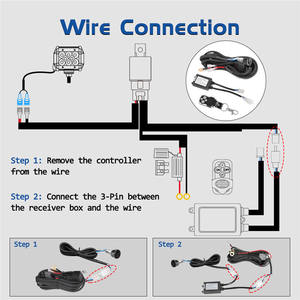 Interrupteur de commande sans fil avec émetteur-récepteur de puissance, <span class=keywords><strong>9</strong></span> 16 volts, longue portée, 98 pieds, marche/arrêt, 6 modes stroboscopiques, faisceau pour éclairage de voiture - Product Image 5