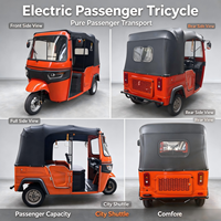 Tricycle électrique de luxe confortable 60V 3000W, autonomie longue portée 140-165 km, scooter à 3 roues pour passagers