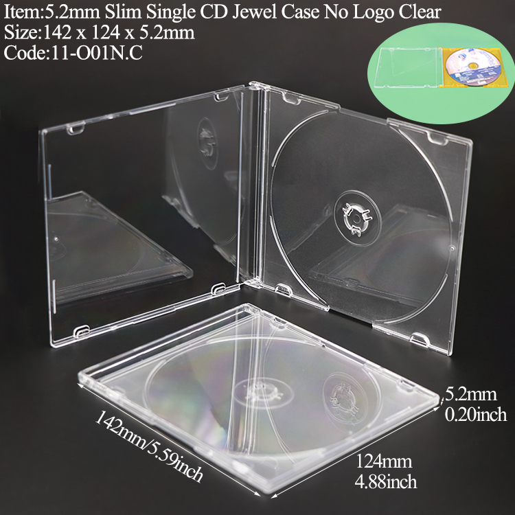 O01 : Boîtier CD 5,2 mm transparent