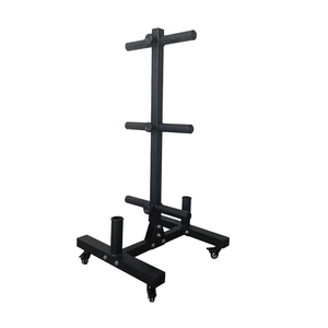 Removable <strong>Weight</strong> Plate <strong>Tree</strong> With Barbell Bar Storage Rack Gyms Commercial Fitness Facilities - Product Image 1