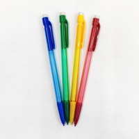 Crayon mécanique transparent multicolore avec gomme intégrée pour l'école et le bureau
