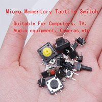 Micro PCB 4 broches/3 broches/2 broches SMD SMT Interrupteur instantané à bouton tactile pour équipement de saisie électronique et PCB