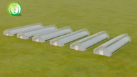 Climat tropical Top Ventilation Sawtooth Agricultural Plastic Film Tunnel Greenhouse pour légumes
