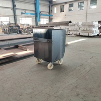 Chariot à déchets en acier sur mesure pour hôtels et hôpitaux, chariot de collecte de déchets galvanisé, camion à ordures, taille et couleur personnalisées