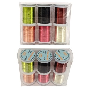 6 couleurs non ternissant 0.2mm Ultra <span class=keywords><strong>fil</strong></span> de cuivre 18m longueur 102g poids Super réaliste matériel de montage de mouches excellent choix pêche - Product Image 3